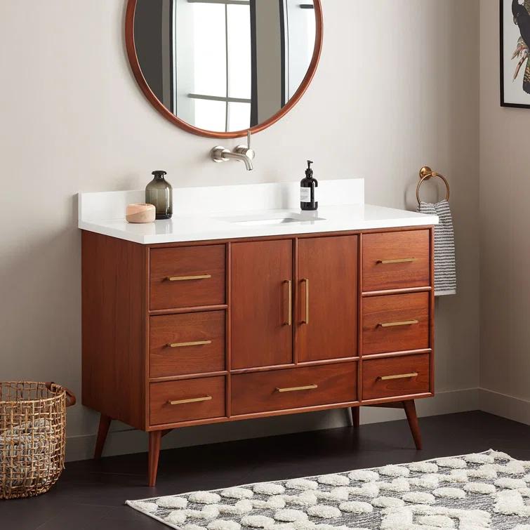 48" Novak Single Bathroom Vanity Set with Rectangular Undermount Sink