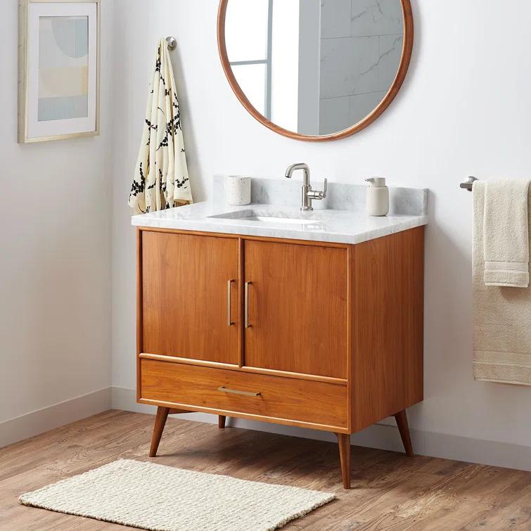 Signature Hardware 36" Novak Single Bathroom Vanity Set with Rectangular Undermount Sink