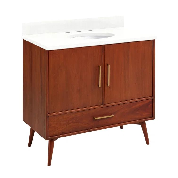 36" Novak Single Bathroom Vanity Set with Oval Undermount Sink
