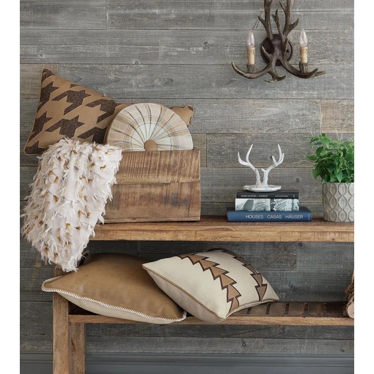 Lodge Houndstooth Decorative Pillow