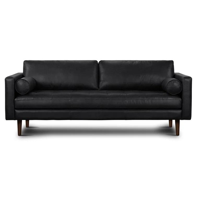 Napa 88.5'' Full-Grain Genuine Italian Leather Sofa