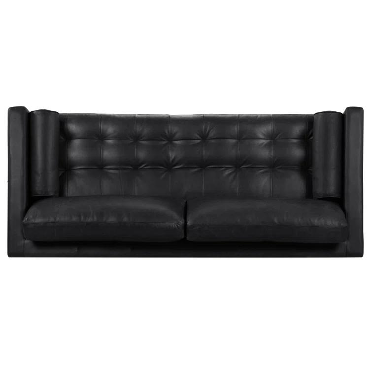 Napa 88.5'' Full-Grain Genuine Italian Leather Sofa