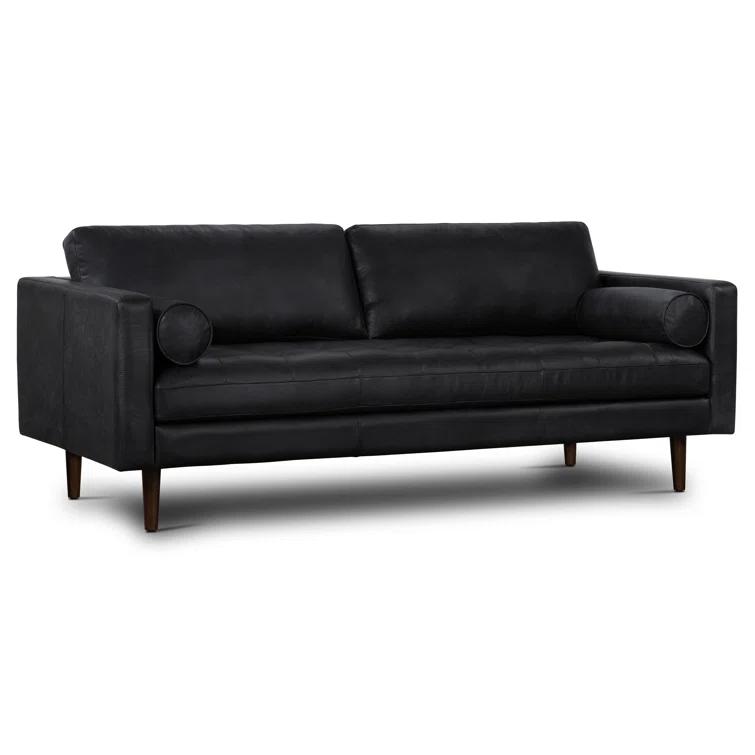 Napa 88.5'' Full-Grain Genuine Italian Leather Sofa