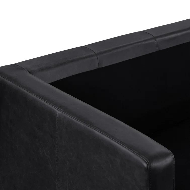 Napa 88.5'' Full-Grain Genuine Italian Leather Sofa