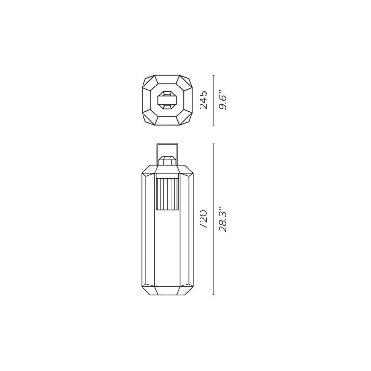 Contardi Lighting Cube Outdoor Lantern Small Battery | Perigold