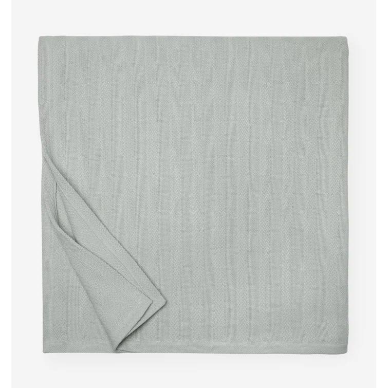 Tavira Striped King Cotton Blanket - Sophisticated Flint