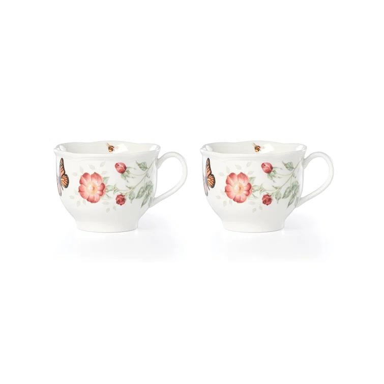 Lenox Butterfly Meadow 2 Piece Latte Coffee Mug Set