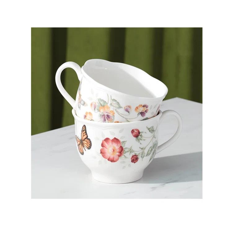 Lenox Butterfly Meadow 2 Piece Latte Coffee Mug Set