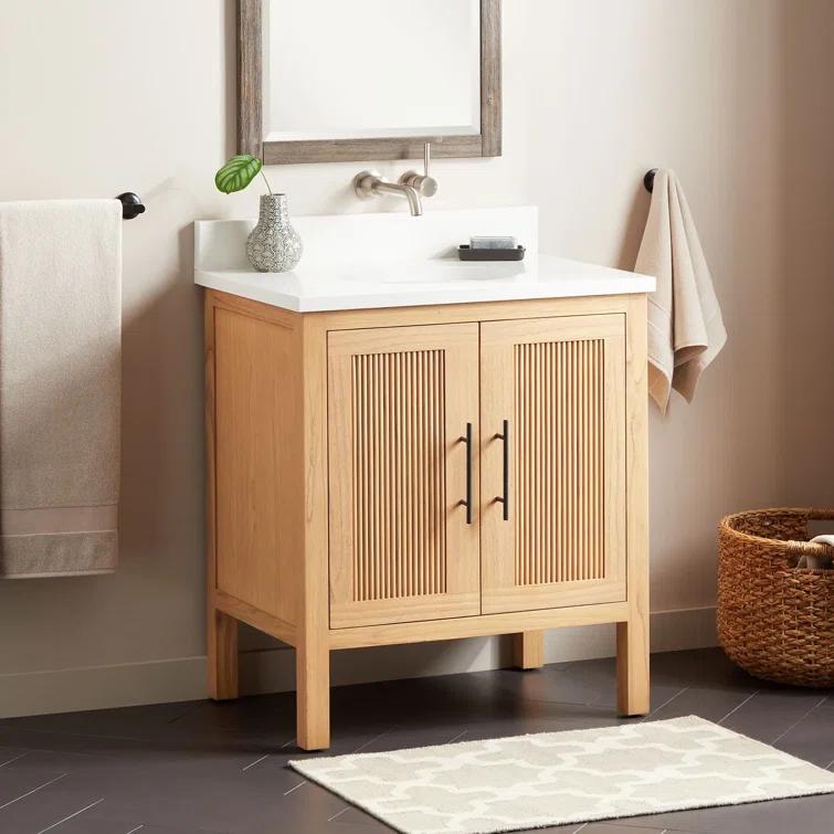 Signature Hardware 30" Ayanna Single Bathroom Vanity Set with Oval Undermount Sink