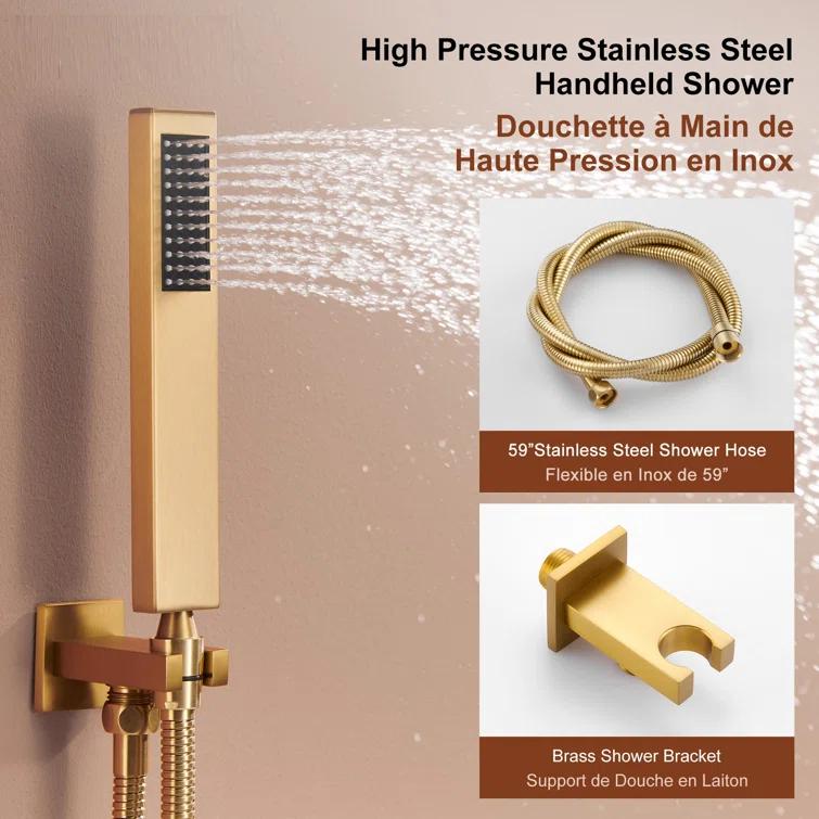 Herathena Wall Mounted Luxury Shower System with Digital Display (Rough-in Valve Included)