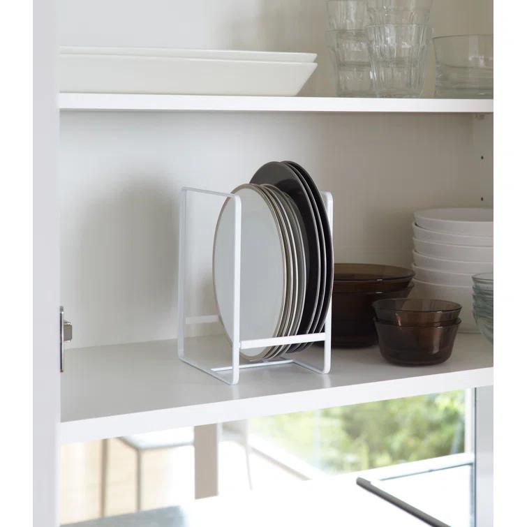 Yamazaki Home Plate Rack/Dish Stand/Dish Storage/Plate Holder, Large, Steel, Large