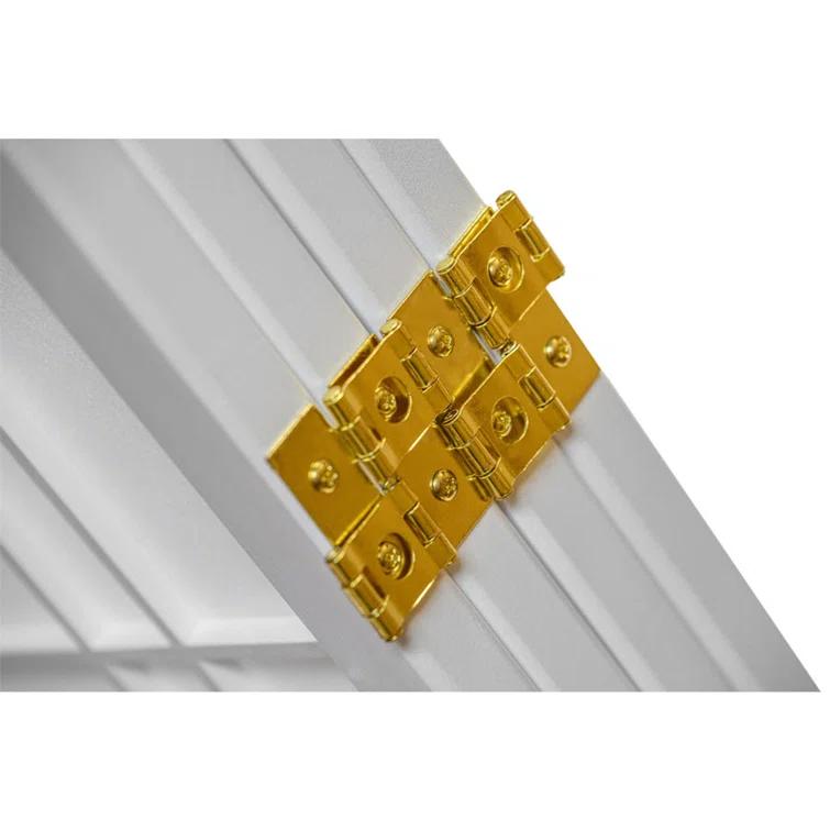 6 ft. Tall Double Cross Shoji Screen - White (4 Panels): Hardwood Frame, Metal Hinges, Lightweight