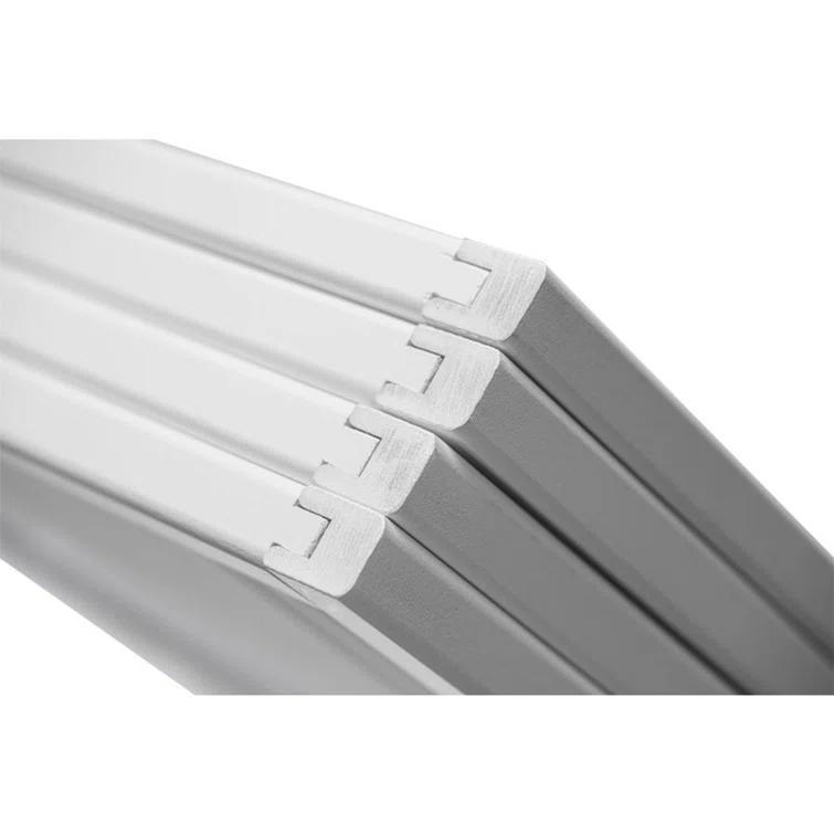 6 ft. Tall Double Cross Shoji Screen - White (4 Panels): Hardwood Frame, Metal Hinges, Lightweight