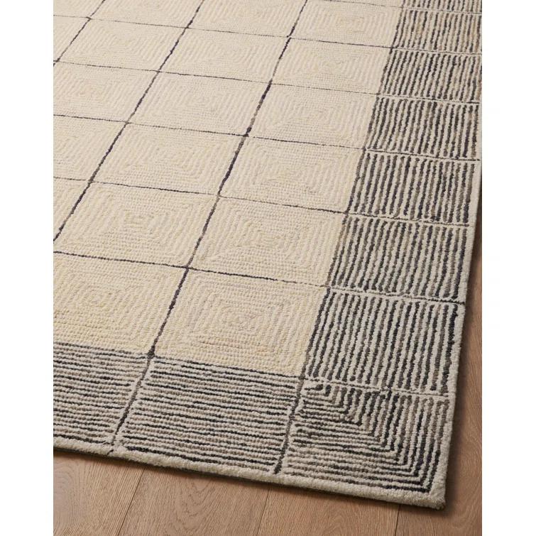 Chris Loves Julia x Loloi Francis Collection FRA-02 Cream / Black, Contemporary  Area Rug