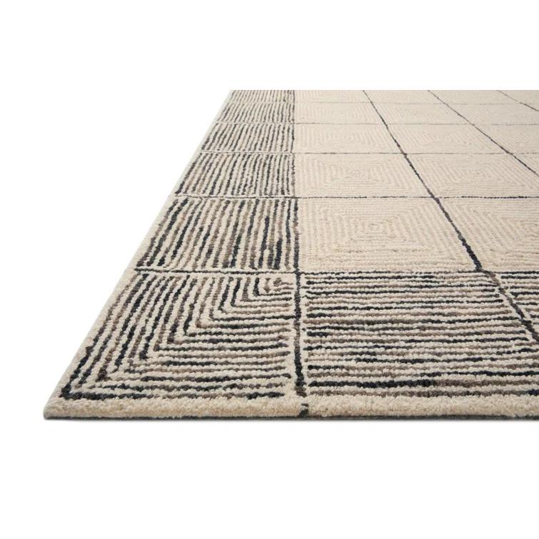 Chris Loves Julia x Loloi Francis Collection FRA-02 Cream / Black, Contemporary  Area Rug