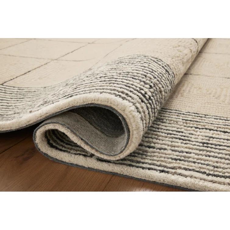 Chris Loves Julia x Loloi Francis Collection FRA-02 Cream / Black, Contemporary  Area Rug