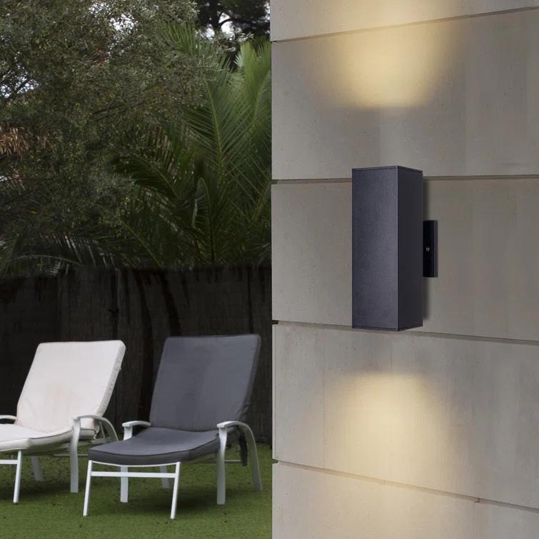 Alvisa Outdoor Wall Light in 2 Lights with Aluminum