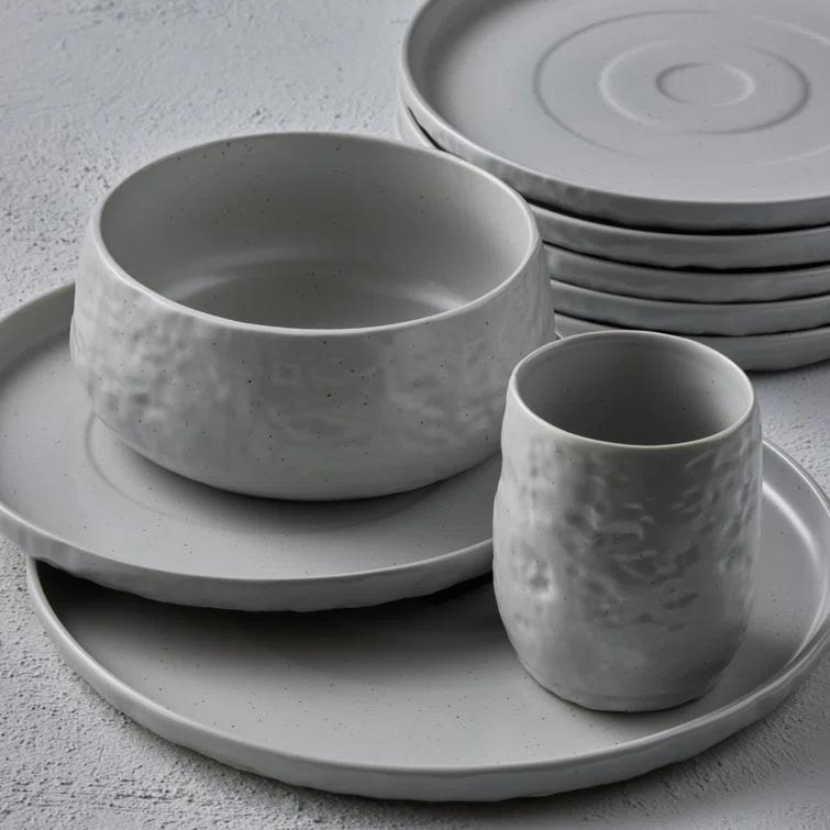 Shosai Stone by Mercer Project Shosai 16-Piece Dinnerware Set Stoneware