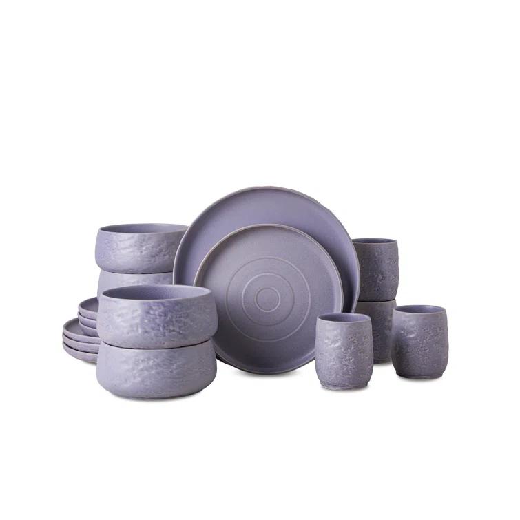 Shosai Stone by Mercer Project Shosai 16-Piece Dinnerware Set Stoneware