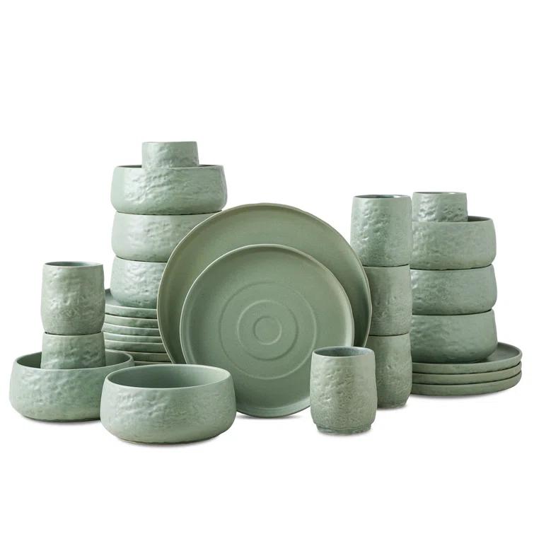 Stone by Mercer Project Shosai 32-Piece Dinnerware Set Stoneware