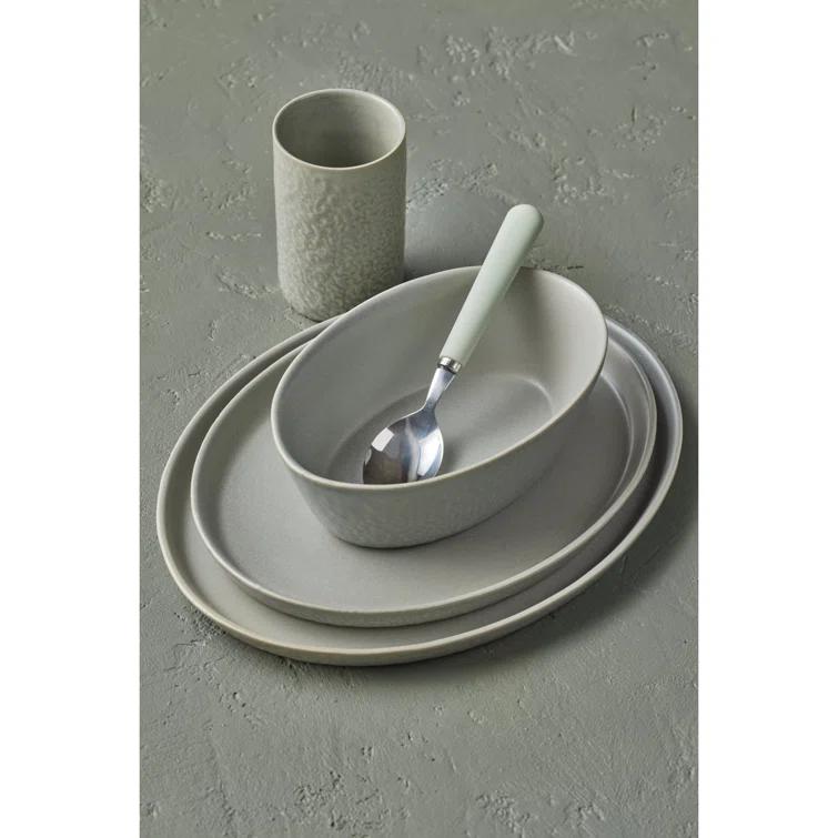 Stone by Mercer Project Katachi 16-Piece Dinnerware Set Stoneware