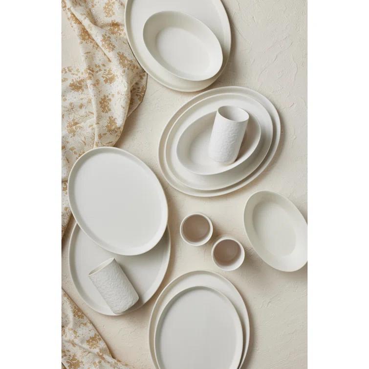 Stone by Mercer Project Katachi 16-Piece Dinnerware Set Stoneware