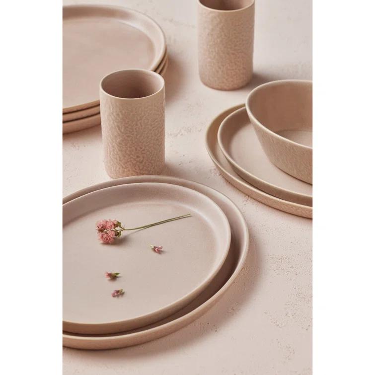 Stone by Mercer Project Katachi 16-Piece Dinnerware Set Stoneware