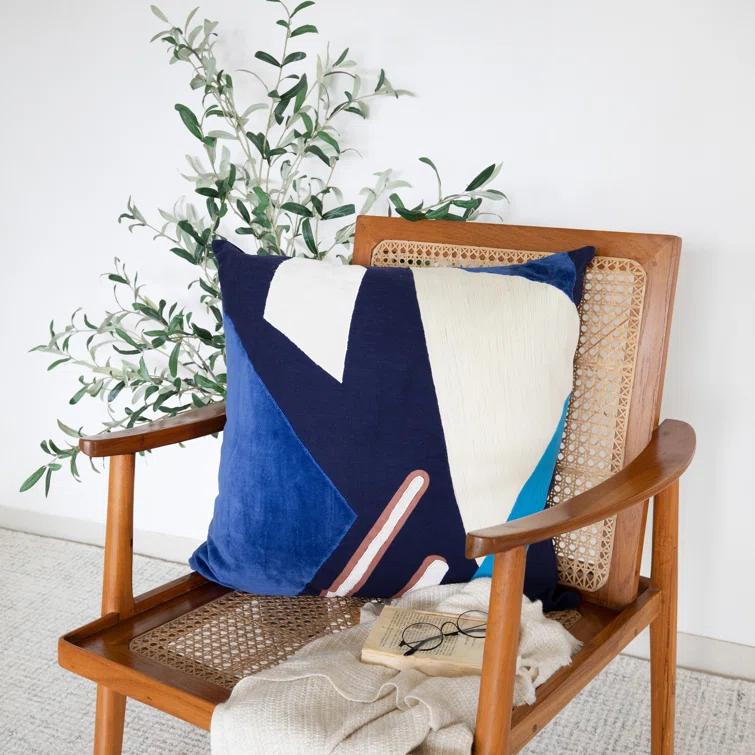 Astri Modern Patchwork Handmade Cotton Decorative Throw Pillow