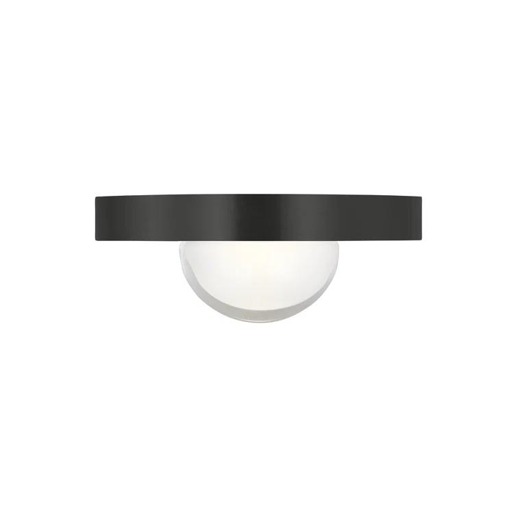 Ebell Natural Brass Crystal LED Flush Mount Light