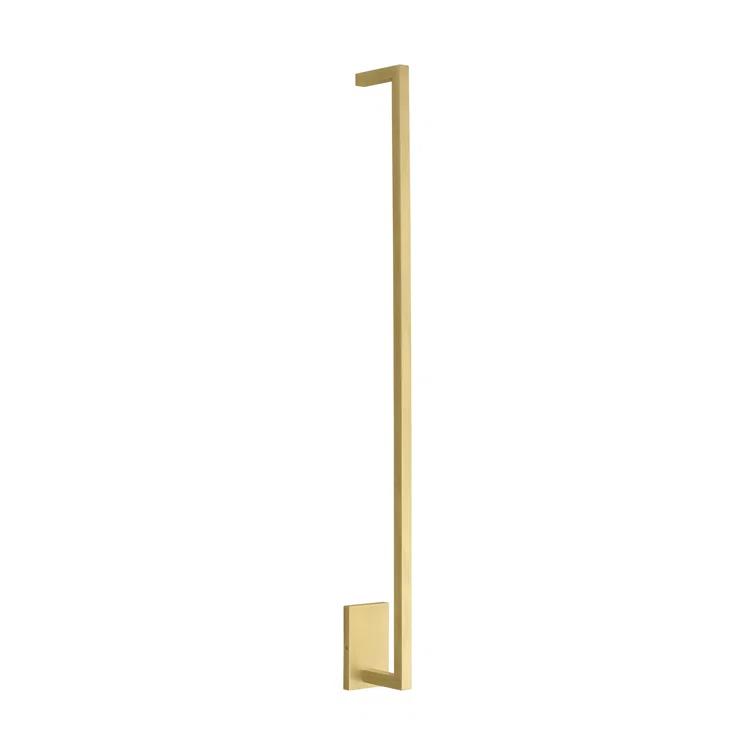 Stagger Sleek Dimmable LED Brass Wall Sconce 37.1" H