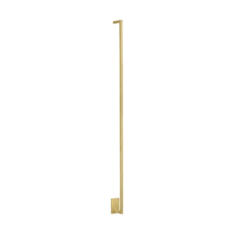 Sleek Natural Brass Dimmable LED Sconce 64.1" High