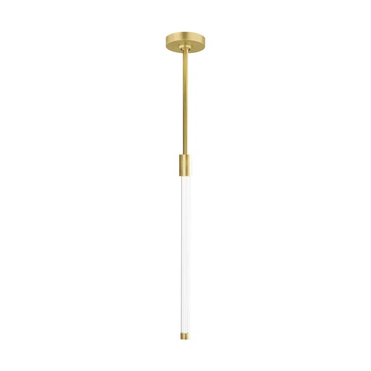 Ecliptic Natural Brass LED Pendant with Clear Glass Diffusion