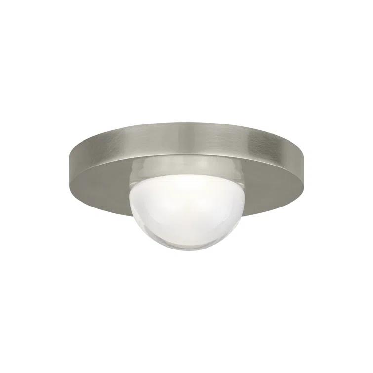 Ebell Modern Polished Nickel LED Indoor/Outdoor Flush Mount