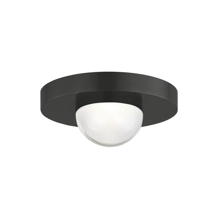 Ebell Natural Brass Crystal LED Flush Mount Light