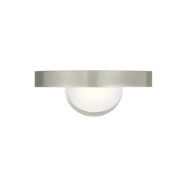 Ebell Modern Polished Nickel LED Indoor/Outdoor Flush Mount