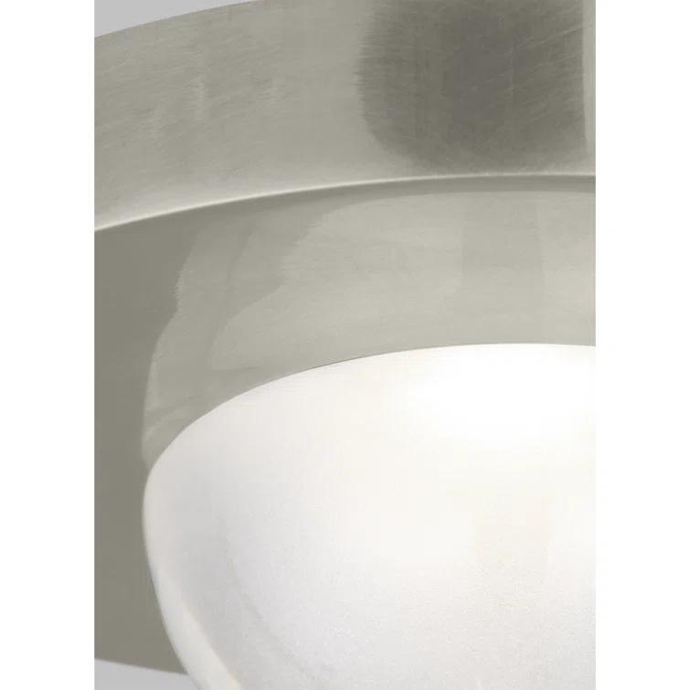 Ebell Modern Polished Nickel LED Indoor/Outdoor Flush Mount