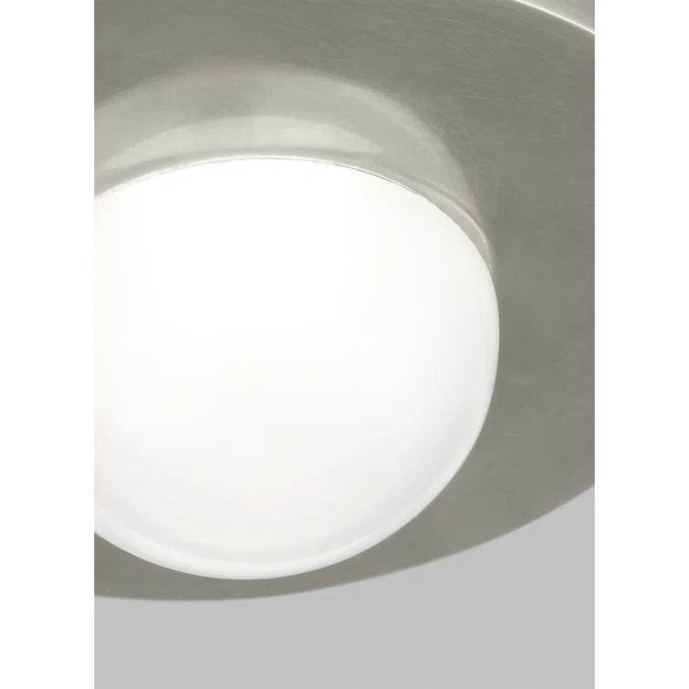 Ebell Modern Polished Nickel LED Indoor/Outdoor Flush Mount