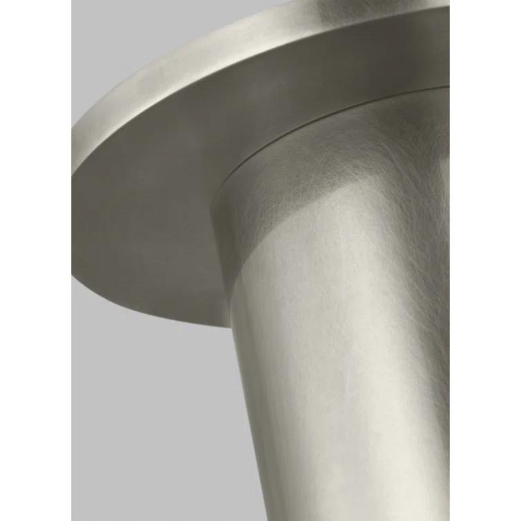 Antique Nickel LED Flush Mount with Crystal Shade