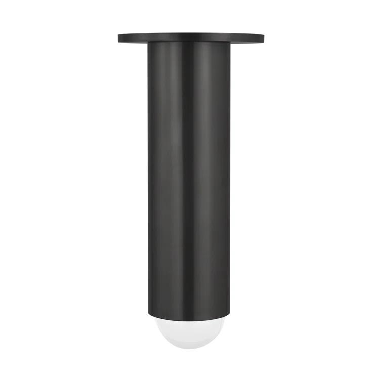 Ebell Dark Bronze 9.7" LED Flush Mount with Frosted Glass