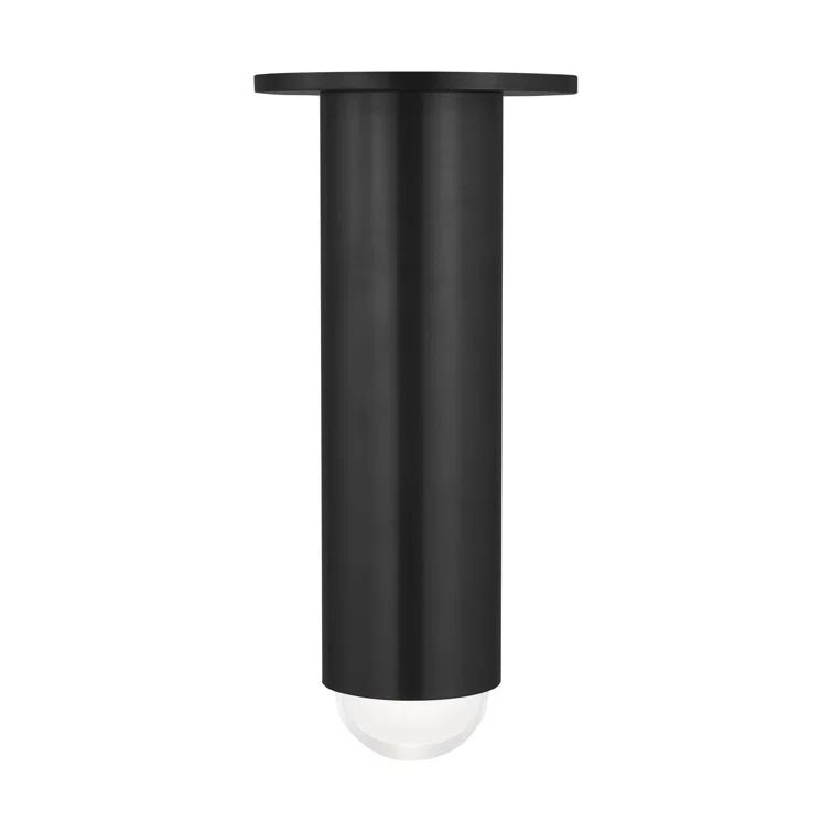 Ebell Dark Bronze 9.7" LED Flush Mount with Frosted Glass