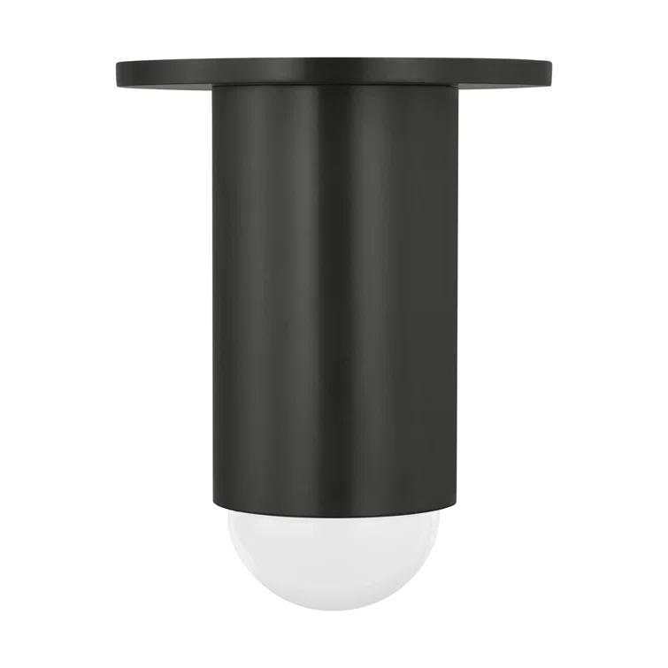 Ebell Dark Bronze LED Flush Mount with Frosted Glass Prism