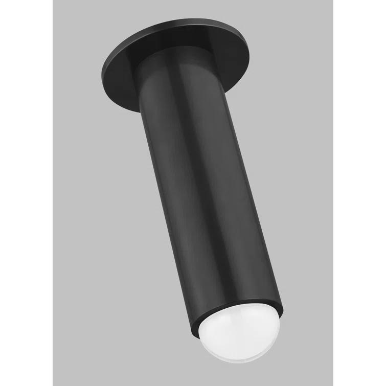 Ebell Dark Bronze 9.7" LED Flush Mount with Frosted Glass