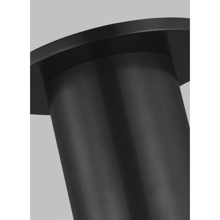 Ebell Dark Bronze 9.7" LED Flush Mount with Frosted Glass
