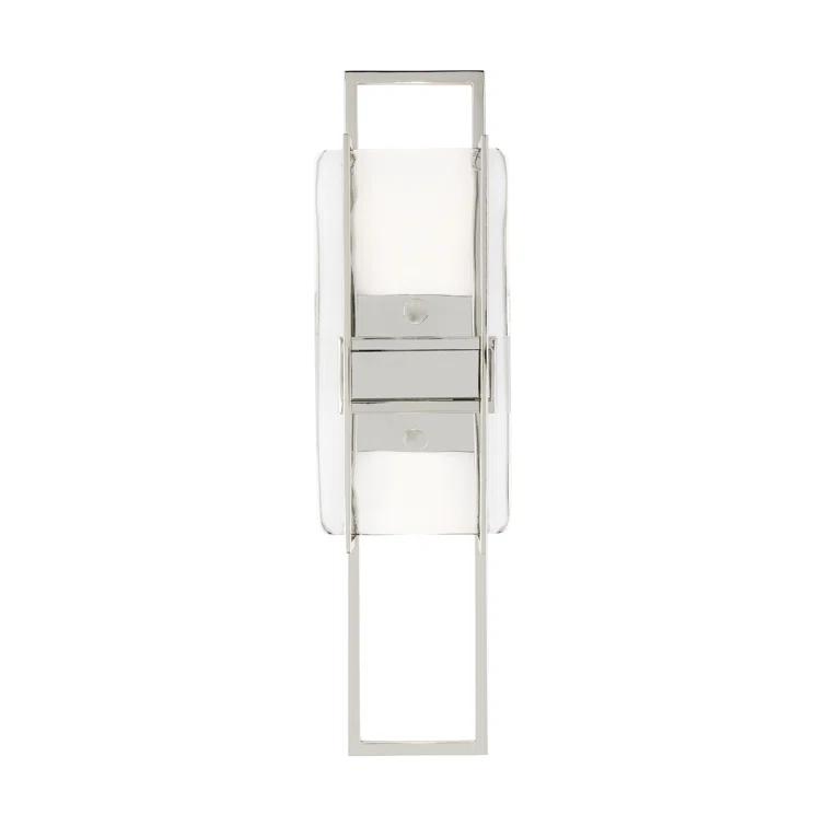 Duelle Polished Nickel Dimmable LED Wall Sconce 18" Height