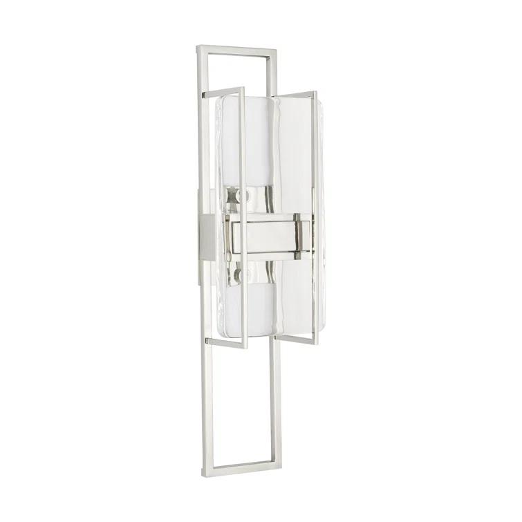 Duelle Polished Nickel Dimmable LED Wall Sconce 18" Height
