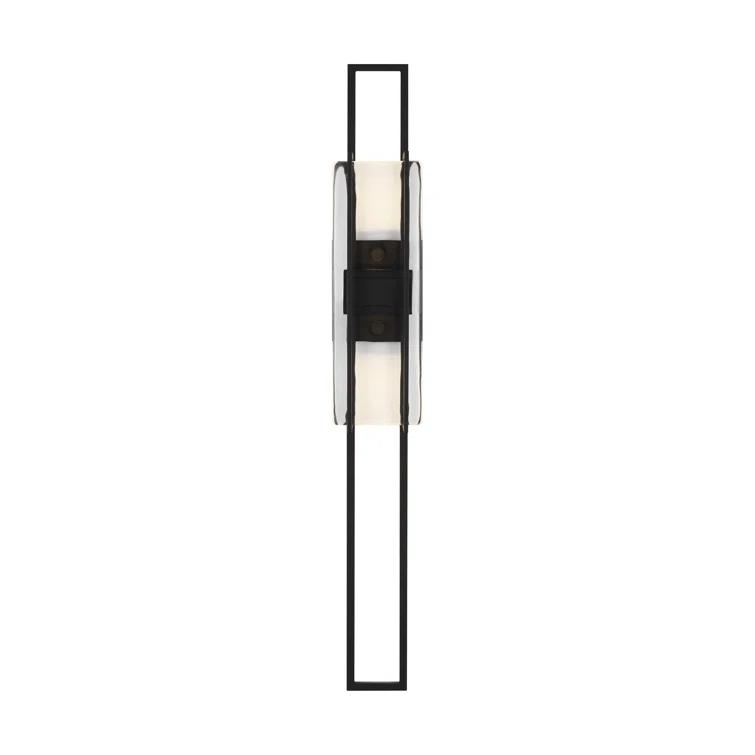 Duelle 28'' Nightshade Black Slim LED Wall Sconce