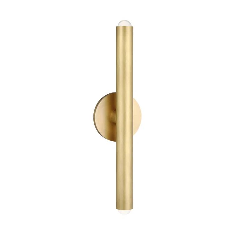 Elegant Brass 16" Dimmable LED Wall Sconce