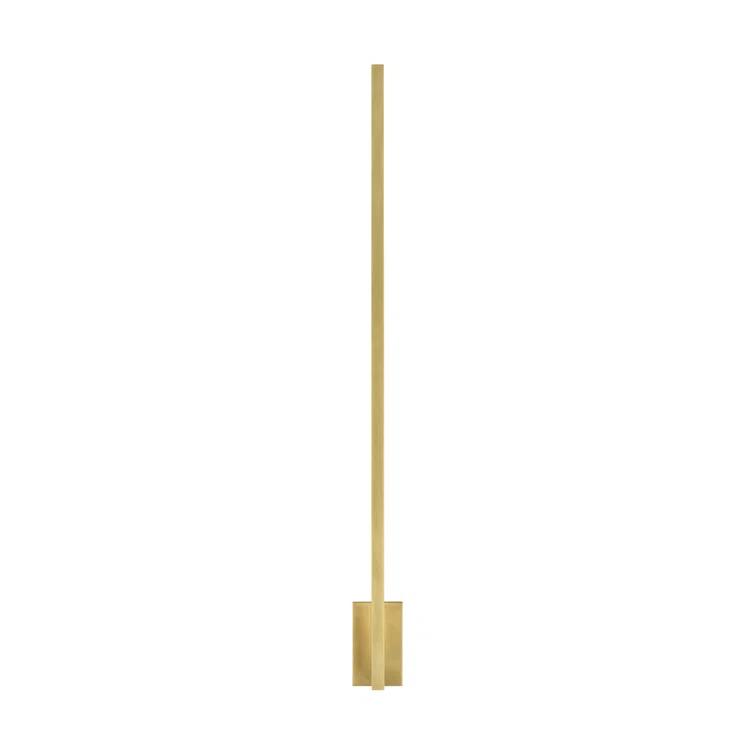 Stagger Sleek Dimmable LED Brass Wall Sconce 37.1" H