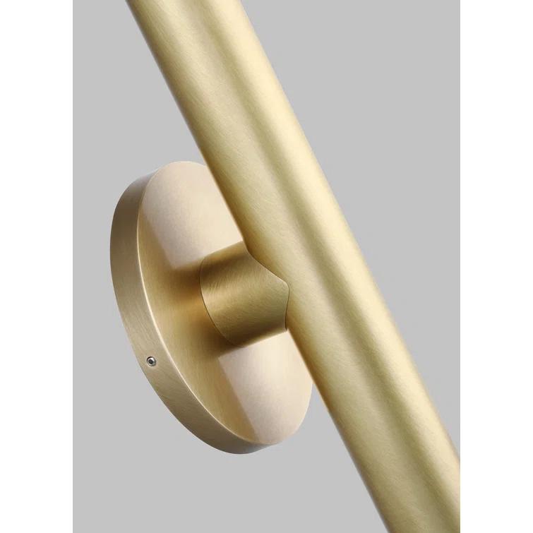 Elegant Brass 16" Dimmable LED Wall Sconce