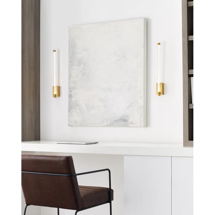 Phobos Dimmable LED Brass Wall Sconce, 21" Height